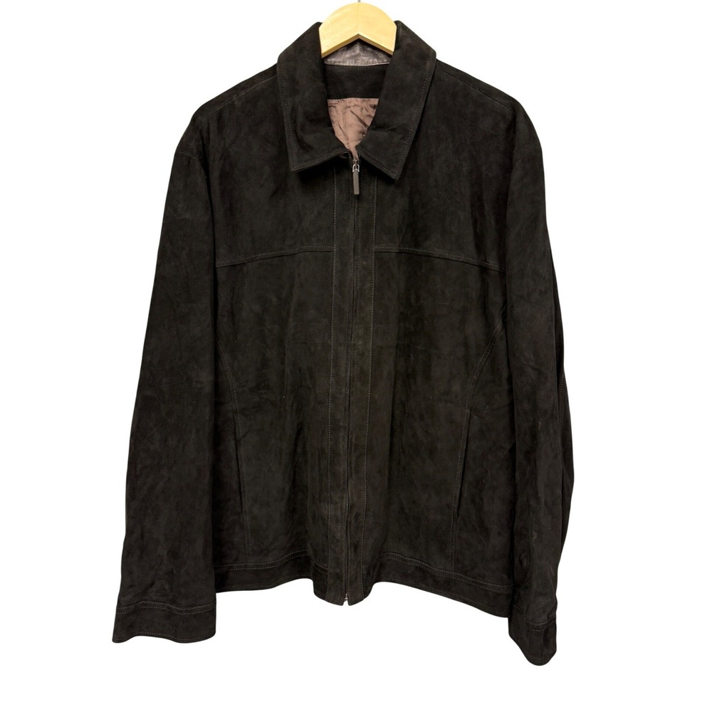 RARE Dormeuil Reindeer Skin Suede Jacket Mens 58 Chocolate Made in Italy Luxury